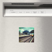Bahnhof Newcastle - Foto Magnet (In Situ (Geschirrspüler))