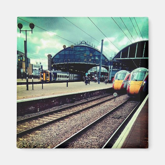 Bahnhof Newcastle - Foto Magnet (Vorne)