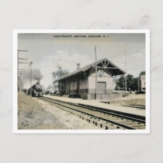 Bahnhof Oakland NJ Postkarte (Vorderseite)