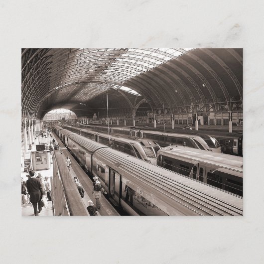 Bahnhof Paddington, London. Postkarte (Vorderseite)