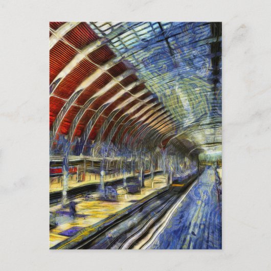Bahnhof Paddington Van Gogh Postkarte (Vorderseite)