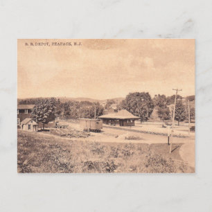 Bahnhof, Peapack, New Jersey Vintage Postkarte