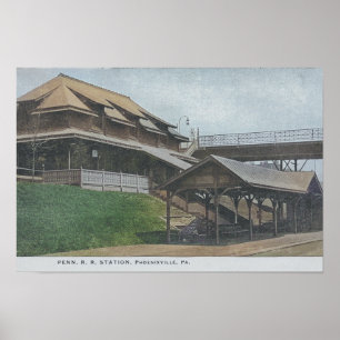 Bahnhof Penn Railroad Station Phoenixville PA Poster