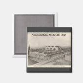 Bahnhof Pennsylvania New York 1912 Magnet (Vorderseite/Rückseite)