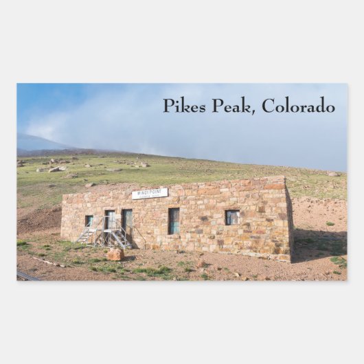 Bahnhof Pikes Peak Rechteckiger Aufkleber (Vorderseite)