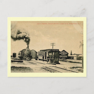 Bahnhof, Pompton, New Jersey Vintage Postkarte