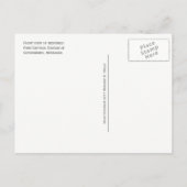 Bahnhof Pony Express, Göteborg Nebraska Postkarte (Rückseite)