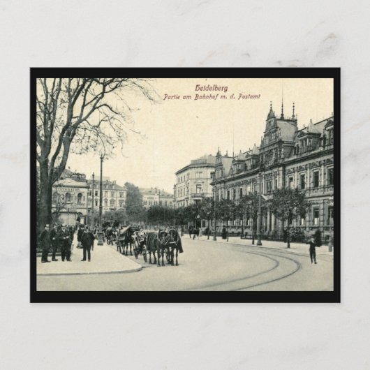 Bahnhof Post, Heidelberg, Deutschland Vin Postkarte (Vorderseite)