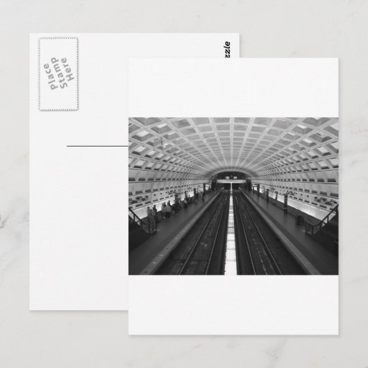 Bahnhof Postkarte (Vorne/Hinten)