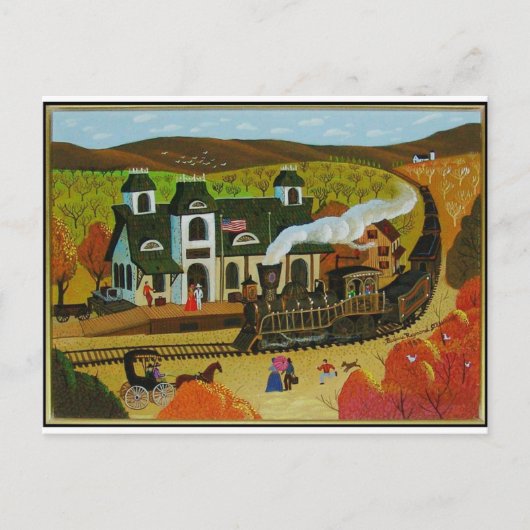 Bahnhof Postkarte (Vorderseite)