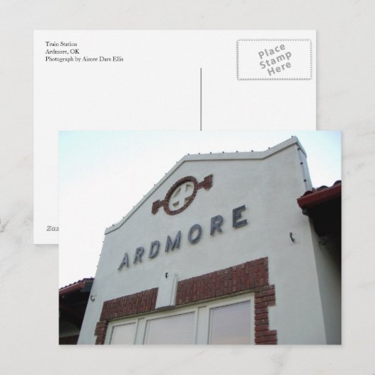 Bahnhof Postkarte (Vorne/Hinten)