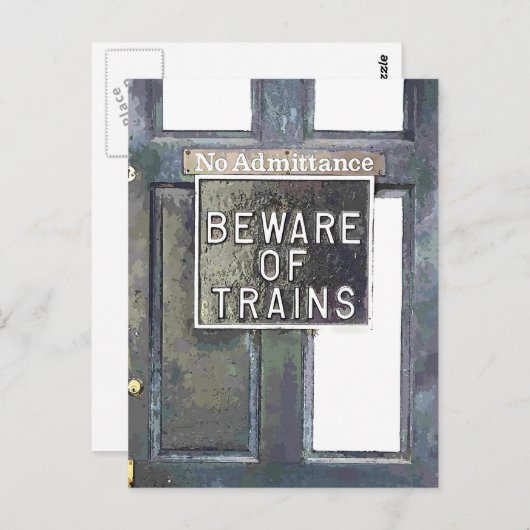 BAHNHOF POSTKARTE (Vorne/Hinten)