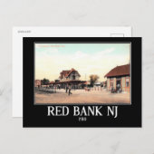 Bahnhof, Red Bank, NJ Vintag Postkarte (Vorne/Hinten)