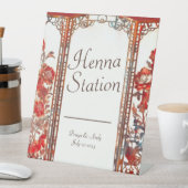 Bahnhof Ruby Indian Henna Sockelschild (In Situ)