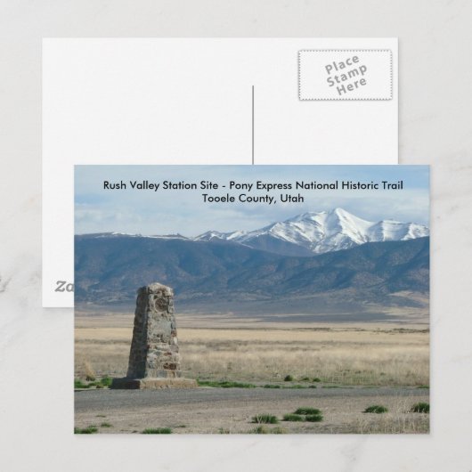 Bahnhof Rush Valley Postkarte (Vorne/Hinten)
