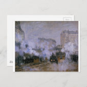 Bahnhof Saint-Lazare, Ankunft eines Zuges durch Cl Postkarte (Vorne/Hinten)