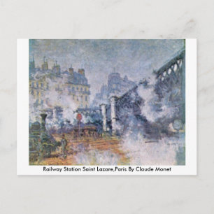Bahnhof Saint Lazare, Paris By Claude Monet Postkarte