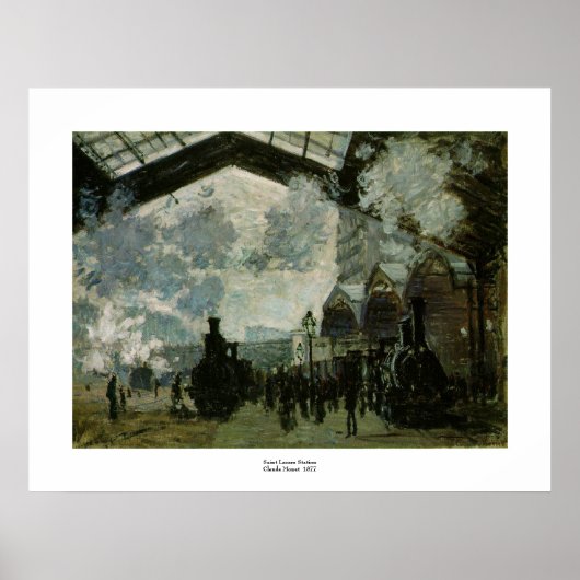 Bahnhof Saint Lazare von Claude Monet Poster (Vorne)