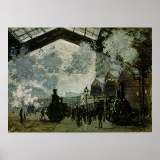 Bahnhof Saint Lazare von Claude Monet Poster (Vorne)