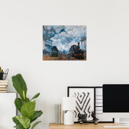 Bahnhof Saint-Lazare von Claude Monet Poster (Heimbüro)