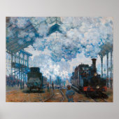 Bahnhof Saint-Lazare von Claude Monet Poster (Vorne)
