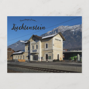 Bahnhof Schaan-Vaduz Liechtenstein Postkarte