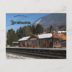 Bahnhof Schaanwald Liechtenstein Postkarte