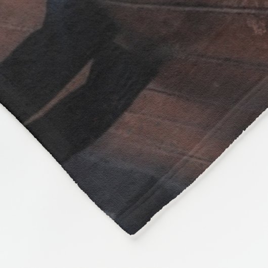 Bahnhof Steampunk Fleecedecke (Ecke)