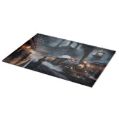 Bahnhof Steampunk Schneidebrett (Ecke)