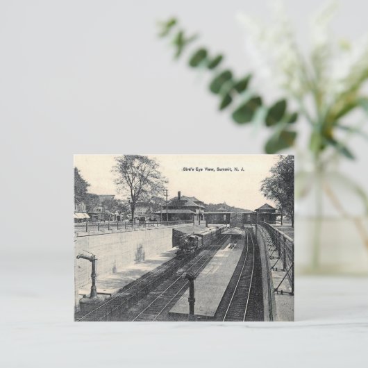Bahnhof, Summit, NJ Vintag Postkarte (Stehend Vorderseite)