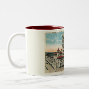 Bahnhof Terminal, Atlanta 1923 im Vintage-Stil Zweifarbige Tasse
