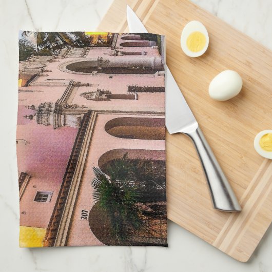 Bahnhof Tropical Geschirrtuch (Viertel Falte)