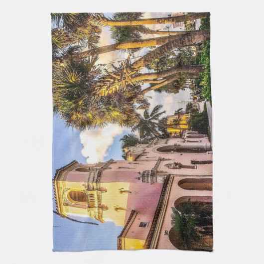 Bahnhof Tropical Geschirrtuch (Vertikal)