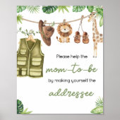 Bahnhof "Tropical Safari Jungle Animals Envelope" Poster (Vorne)