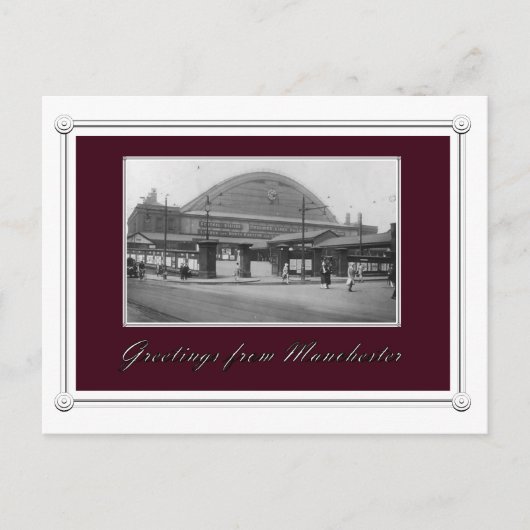 Bahnhof Vintag Manchester Postkarte (Vorderseite)