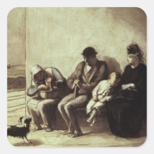 Bahnhof Wayside Quadratischer Aufkleber