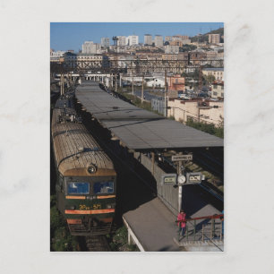 Bahnhof, Wladiwostok, Russland Postkarte