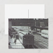 Bahnhof Woodside mit Zügen Long Island Bahnhof Postkarte (Vorne/Hinten)