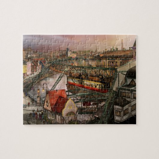 Bahnhof - Wuppertal Aufhängung Bahn 1913 Puzzle (Horizontal)
