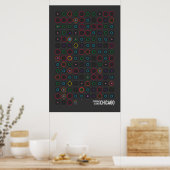 Bahnhöfe und Linien: Chicago (Dark) Poster (Küche)