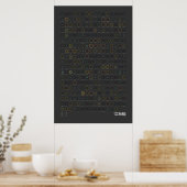 Bahnhöfe und Linien: Paris (dunkel) Poster (Küche)