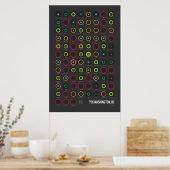 Bahnhöfe und Linien: Washington, DC (dunkel) Poster (Küche)