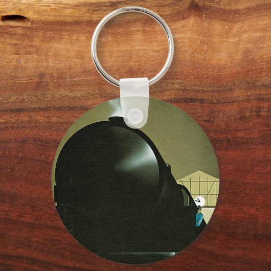 Bahnhofposter Schlüsselanhänger (Vorderseite)