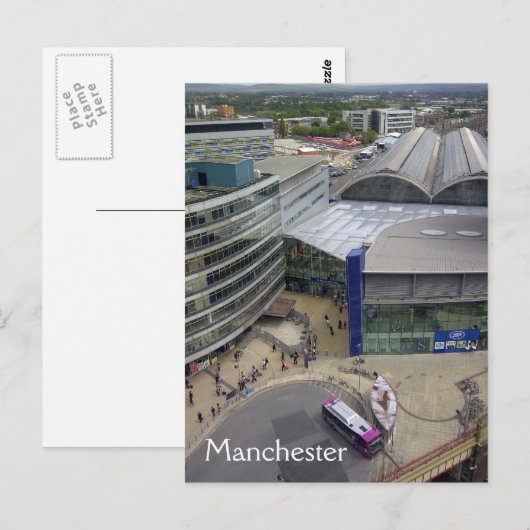 Bahnhofsanflug Postkarte (Vorne/Hinten)