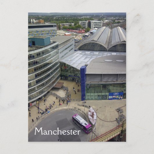 Bahnhofsanflug Postkarte (Vorderseite)