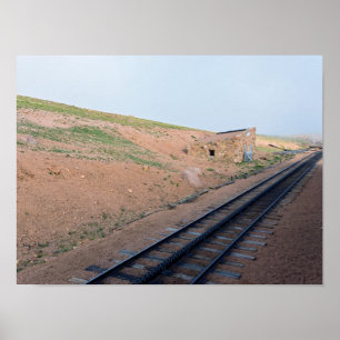 Bahnhofshaus am historischen Cog Bahnhof Poster