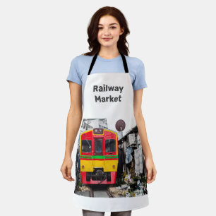 Bahnhofsmarkt Mae Klong Vintage Thailand Retro Schürze