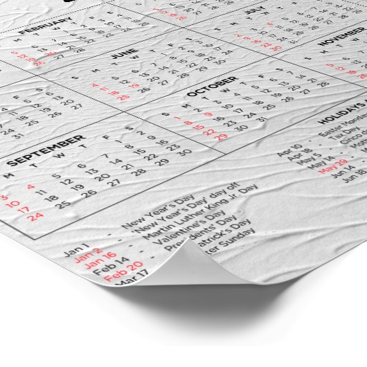 Bahnkalender lesen poster (Ecke)