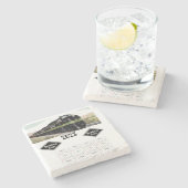 Bahnkalender lesen steinuntersetzer (Seitenansicht)