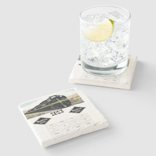 Bahnkalender lesen steinuntersetzer (Seitenansicht)